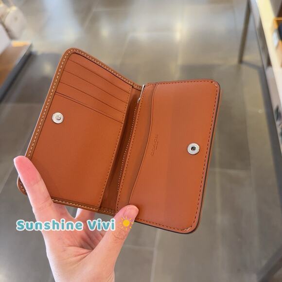 NWT Limited Coach Essential Slim Card Case In Crystal Signature Jacquard CCD16 - Picture 2 of 8